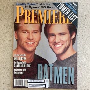 Premiere The Movie Magazine May 1995 Val Kilmer Jim Carrey Batman Label Attached